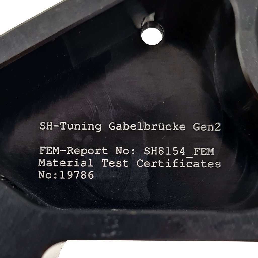 SH CNC Gabelbrücke Gen2, für Simson S51 S70 - Grün, ohne Lenkanschlag