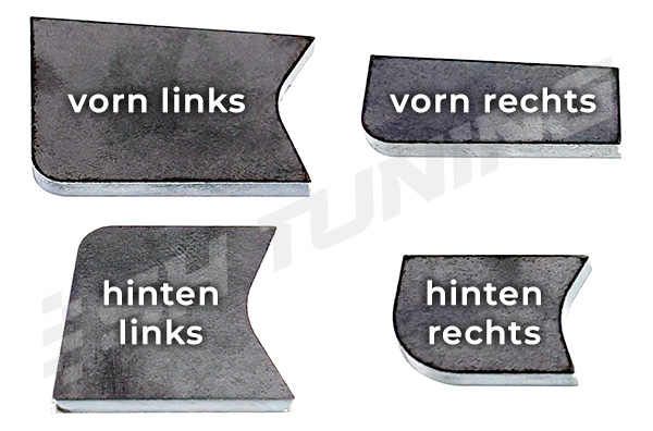 Rahmenverstärkung und Ständerbefestigung Schwalbe einschweißen - Knotenblech